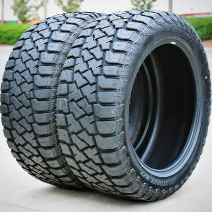 2 x Landspider Wildtraxx R/T LT33X12.50R22 Rugged Terrain F (12 Ply) Tires