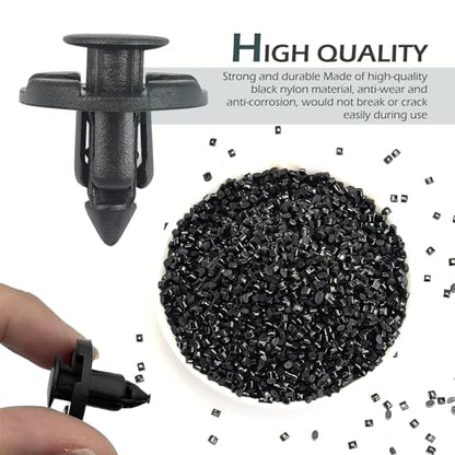 20PCS Bumper Fastener Rivet Clips, Front Bumper & Radiator Support Retainer Clips, Plastic Push Fender Liner Clip, OEM 01553-09321, Compatible with Nissan Maxima Versa Altima & Infiniti