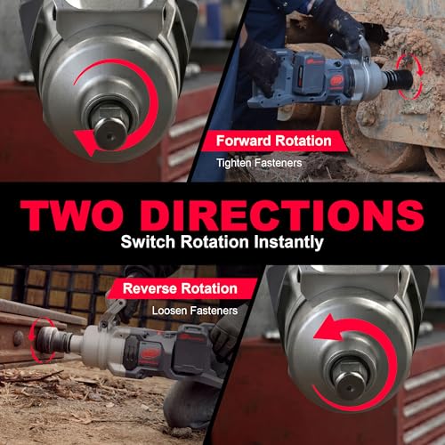 Ingersoll Rand W9491-K4E Cordless 1" High-Torque Impact Wrench Kit, Includes 4 BL2022 5.0Ah Batteries and Dual-Bay Charger - size: Standard Anvil, style: 4 Battery Kit