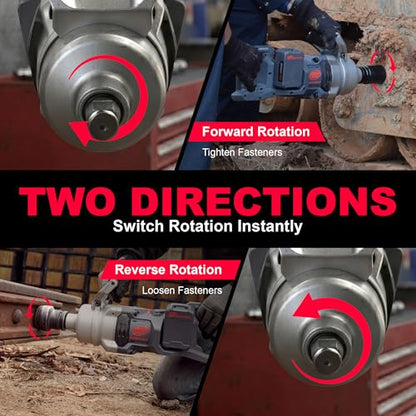Ingersoll Rand W9491-K4E Cordless 1" High-Torque Impact Wrench Kit, Includes 4 BL2022 5.0Ah Batteries and Dual-Bay Charger - size: Standard Anvil, style: 4 Battery Kit