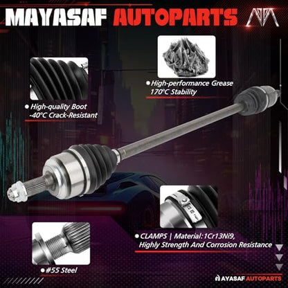 66-4233 Front Right CV Axle Shaft Assembly - size: 664233