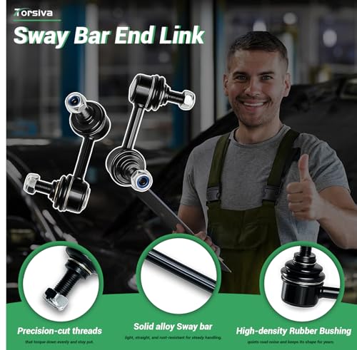 ‎‎K750125 K750126 2PCS Rear Sway Bar End Links Fit for Acura 2006 2007 2008 2009 2010 2011 CSX, 2013 2014 2015 2016 2017 2018 2019 ILX, for Honda 2006-2012 2013 2014 2015 Civic, 2013-2014 Fit - size: K750125&K750126-2PC