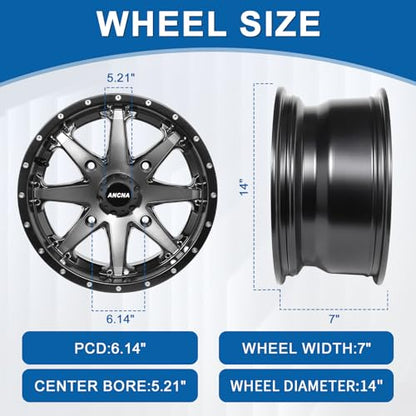14in ATV/UTV Wheel Aluminum Alloy Rim 14x7 4×156 +30 mm