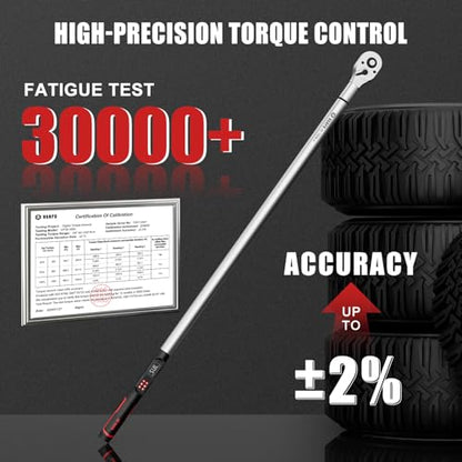 VANPO Digital Torque Wrench, 3/4", 37–737 ft-lb for Heavy Equipment - size: 1-Inch