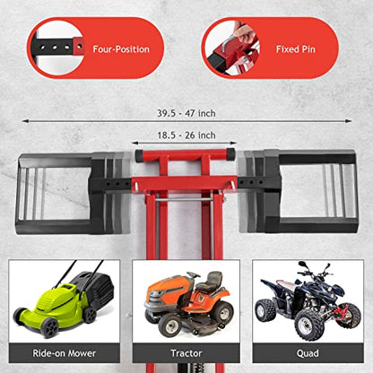 IRONMAX Adjustable Lawn Mower Lift, 500 LBS Weight Capacity