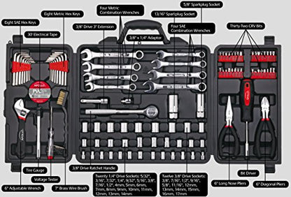 Apollo Tools 101 Piece SAE and Metric Mechanic Tool Set, Black DT0006