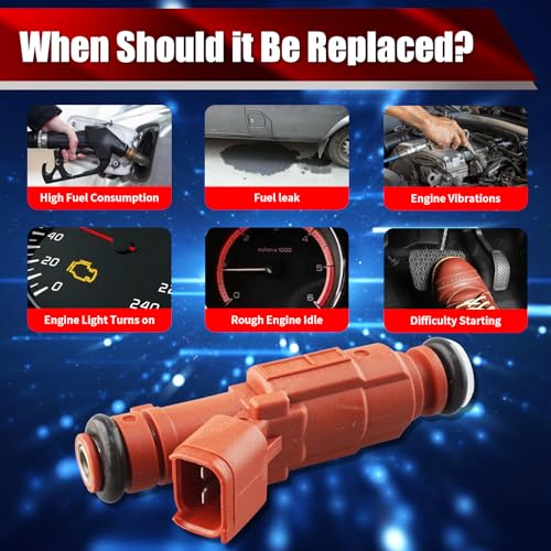 Set of 4 Fuel Injectors 35310-2E000 4G2287 Replacement - size: 35310-2E000