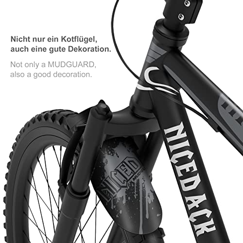 Mountain Bike Fenders, Fits 20-29 Inch MTB, 2-Piece Set - color: A-Grey
