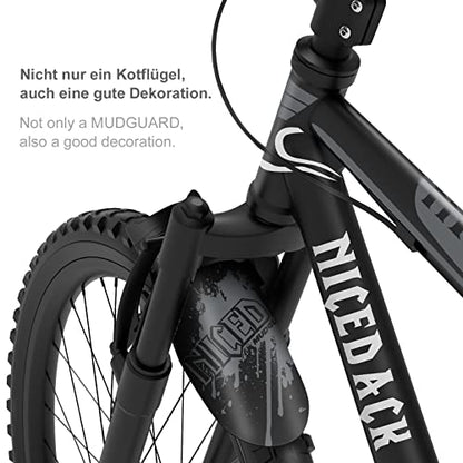 Mountain Bike Fenders, Fits 20-29 Inch MTB, 2-Piece Set - color: A-Grey