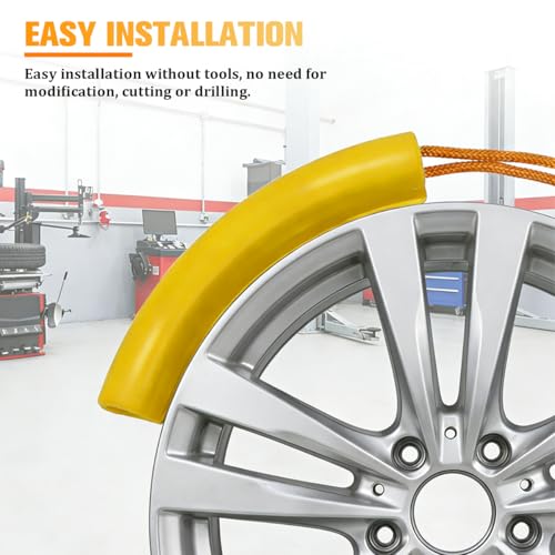 5PCS Car Tire Changing Rim Protector, Vehicle Fixing Wheel Changer Guard Edge Saver, Auto Tyre Changing Hub Rim Protective Cover, Universal for Sedan Truck Motorcycle (Yellow) - color: Yellow