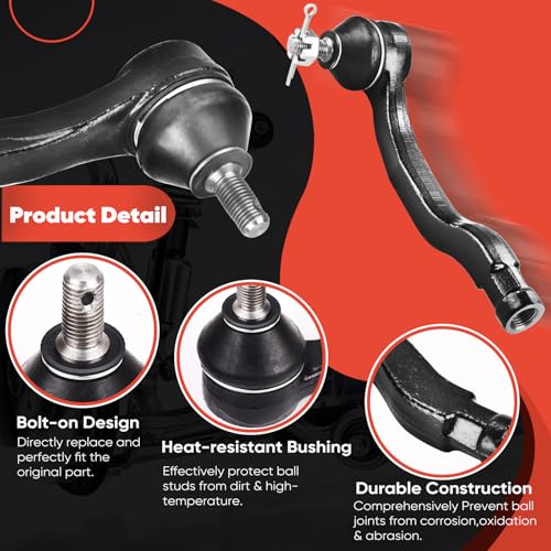 2PCS Front Outer Tie Rod Ends ES3331 ES3332 LH & RH, Tie Rod End Kit Fit for Acura EL Integra Honda Civic CR-V Civic Del Sol Fit Insight 1992-2014 - size: ES3331 ES3332