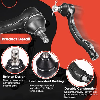 2PCS Front Outer Tie Rod Ends ES3331 ES3332 LH & RH, Tie Rod End Kit Fit for Acura EL Integra Honda Civic CR-V Civic Del Sol Fit Insight 1992-2014 - size: ES3331 ES3332