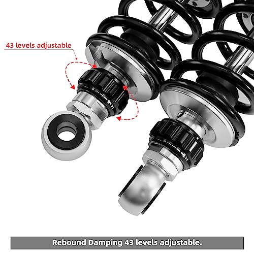 TCT-MOTORPARTS Remote Reservoir Suspension Fit For Harley Touring 2014-2025 - color: Remote Reservoir Suspension Set #2
