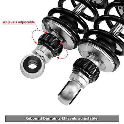 TCT-MOTORPARTS Remote Reservoir Suspension Fit For Harley Touring 2014-2025 - color: Remote Reservoir Suspension Set #2