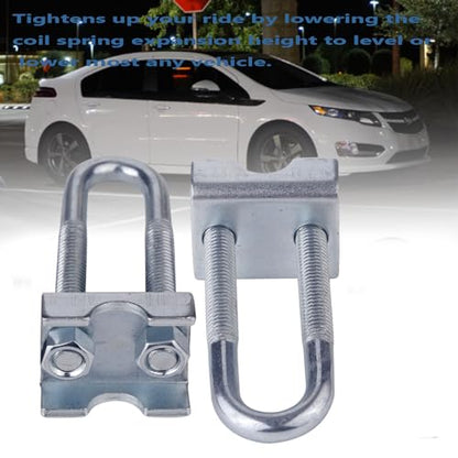 8 Pack Adjustable Coil Spring Lowering-Leveling Clamp Kit -Coil Spring Stabilizes Set for Car Coil Spring Suspension