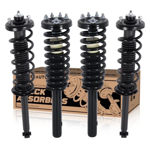 KUIPERAUTO Front Rear Complete Struts Assembly 172123R 172123L 171372 Compatible for 2003-2007 Honda Accord Replacement Coil Spring Shocks Absorbers (4PCS) - size: 2X Front and 2X Rear, style: 2003-2007