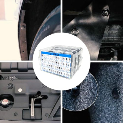 2401 PCS Car Retainer Clips 54Sizes Car Panel Trim Clips Kits Nylon Auto Push Pin Rivets Set for Ford GM Toyota Honda Chrysler BMW Benz Nissan Subaru Mazda Chevy GMC - size: 2401 Pcs