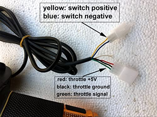 L-faster 24V/36V/48V Bike Throttle Grip Scooter Voltage Indicator Power Key Locker Accelerator