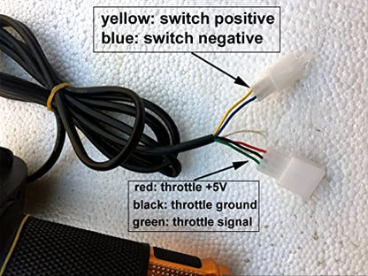 L-faster 24V/36V/48V Bike Throttle Grip Scooter Voltage Indicator Power Key Locker Accelerator