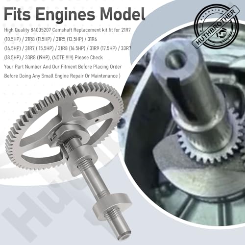 84005207 793880 Camshaft - for B&S 793880 793583 792681 791942 795102 Cam Replacement Kit with 795387 Oil Seal Ring and 697110 Crankcase Gaskets Engine camshafts