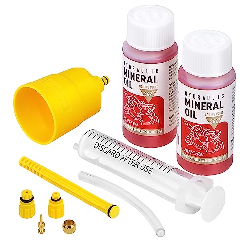 Brake Bleed Kit for Shimano Hydraulic Brakes, Brake Fluid Change Hydraulic Kits, Including High Performance Brake Fluid Mineral Oil 120ml