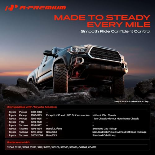 A-Premium Front Shock Absorbers, Set of 2 - Compatible with Toyota - style: RWD; Front