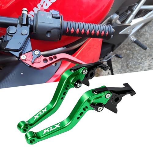 Motorcycle Brake Lever for KLX 300 / SM 2021 2022 2023 2024 2025, KLX 230 2020 2021 2022 2023 Adjustable Gear Motorcycle Brake Lever & Clutch Lever for KLX300 KLX230 Accessories Green - color: Green