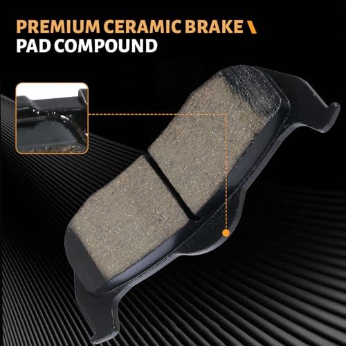 D1041 Rear Ceramic Brake Pads Kit Fit For INFINITI QX56 2004-2010, For Nissan Pathfinder Armada 2004, For TITAN 2004-2015, For Armada 2005-2015, For Jeep Grand Cherokee 2005-2010 - size: HZ1041