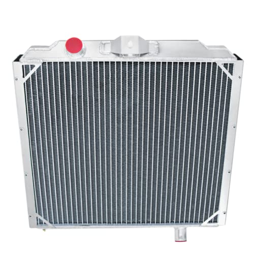Full Aluminum Radiator compatible with 2002 2003 2004 Hummer H1 6.5L V8 Engine DIESEL 3 Row Core Radiators - size: 3 Row Radiator+CNC 1.3Bar Cap