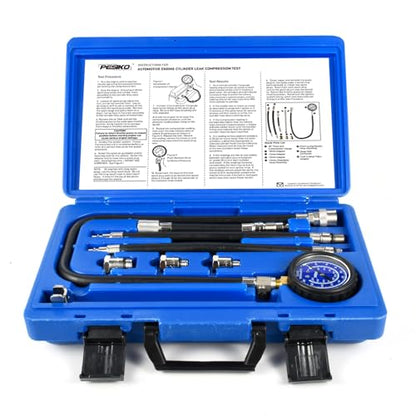 Compression Tester Kit 0-300 psi Cylinder Gauge for Gas Engine - color: Engine Compression Gauge Kit