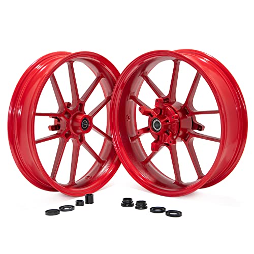 TOFR 17" Wheels Rims for Honda CRF250R 2014-2024 CRF450R 2013-2024 - color: Red, size: Front Rear 14-24