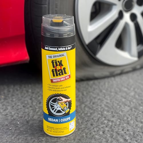 Fix-A-Flat S60420-6PK Aerosol Emergency Flat Tire Repair and Inflator, for Standard Tires, Eco-Friendly Formula, Universal Fit for All Cars, 16 oz. (Pack of 6) - size: Sedan / Coupe (Pack of 6)
