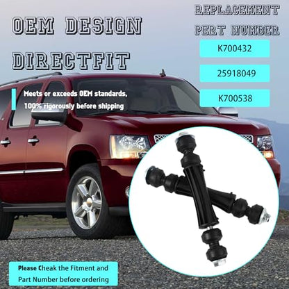 Front Stabilizer Sway Bar End Links Compatible With Chevy GMC - size: K700432