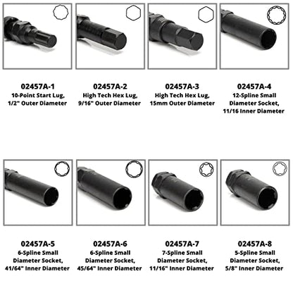 Neiko 02457A Lug-Nut Key Set, Wheel-Lock Removal Tool Kit for Aftermarket and Factory Wheel Tire Keys, SAE and Metric Lug Sockets, 16 Pieces - size: 16 Piece, style: Lug Nut Key