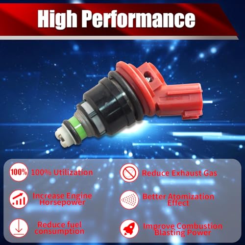 Set of 4 Fuel Injectors 6D8-13761-00-00 Replacement - size: 6D8-13761-00-00