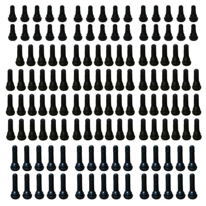 130Pcs TR412 TR413 TR414 Tubeless Valve Stems, Black Rubber Snap-in Valves Tubeless Tire Valve Stems Replacement for Tubeless 0.453 inches Rim Holes on Standard Auto Tires - size: TR412&TR413&TR414-130pcs