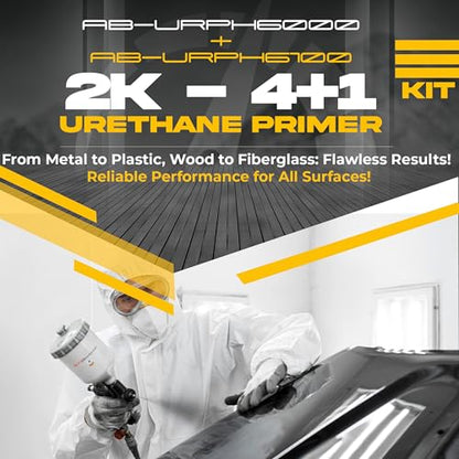 AB-URPH6100 2K 4:1 Urethane Primer Medium Hardener – Balanced Drying, High Adhesion, Durable Auto Body & Industrial Coating Catalyst – 1 Quart (32 Fl Oz) - color: Medium Hardener