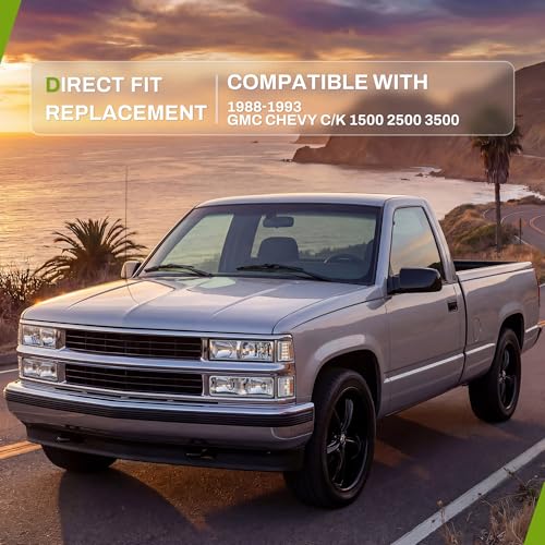 AUTOSAVER88 Headlight Assembly Compatible with 1988-1993 GMC Chevy C/K - color: LED - Chrome/Amber/Clear, size: Fit 88-93 GMC Chevy