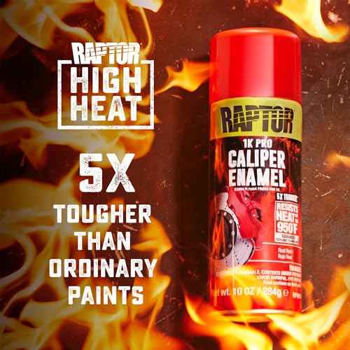 RAPTOR Caliper Enamel Spray, Professional Grade, Real Red