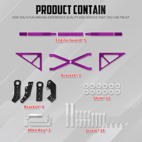Engine Guard Crash Bar for Harley Softail 18-25 Purple - color: Purple