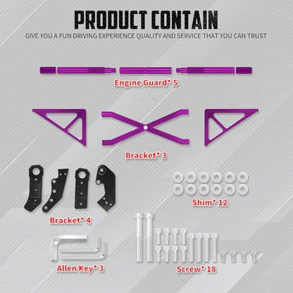 Engine Guard Crash Bar for Harley Softail 18-25 Purple - color: Purple