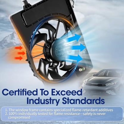 Engine Cooling Radiator Fan Assembly Fit for Hyundai Elantra 2017-2020, Elantra GT 2018-2020, Kia Forte 2019-2022, Reference Number 623820, 620-984, 25380F2000, 25380M6000, HY3115156 - size: 623820, HY3115156