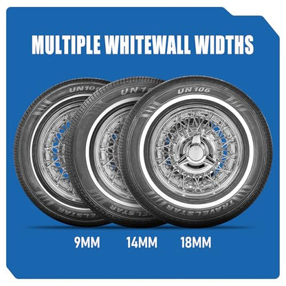 Set of 2 (TWO) Travelstar UN106 235/75R15 18mm White Wall Tire - size: 235/75R15