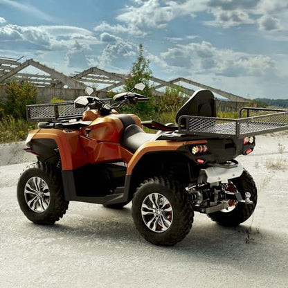 HECASA Universal Front Rear Cargo Basket Compatible with ATV Drop Storage Rack Cargo Carrier Steel