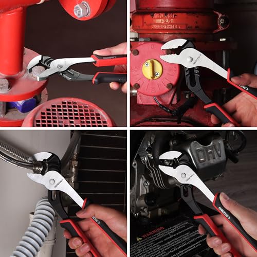 ARROW 3-Piece Groove Joint Pliers, Adjustable Water Pump Pliers - style: 8"&10"&12"
