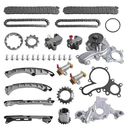 Timing Chain Kit with Oil Pump & Water Pump for 2007-2020 Toyota Tundra/Sequoia/Land Cruiser & Lexus LX570 and More, Fits for 5.7L V8 Engine (3UR-FE) - OE Standard Direct Fit Replacement Parts - color: TOYOTA5.7L