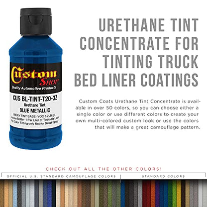 Custom Coat 3 Ounce, Blue Metallic, Bed Liner Tint Concentrate - color: Blue Metallic, size: 3-Ounce (Pack of 1)
