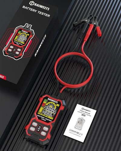 KAIWEETS Car Battery Tester, 50-2000 CCA, 12V/24V Load Analyzer for Vehicle