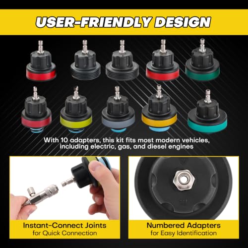 18PCS Radiator Pressure Tester Kit - color: Blue