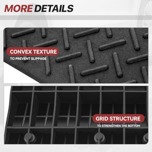 7" Rise Rubber Curb Ramp for Forklift, Driveway Sidewalk, Heavy Duty Car - size: 7" Rise